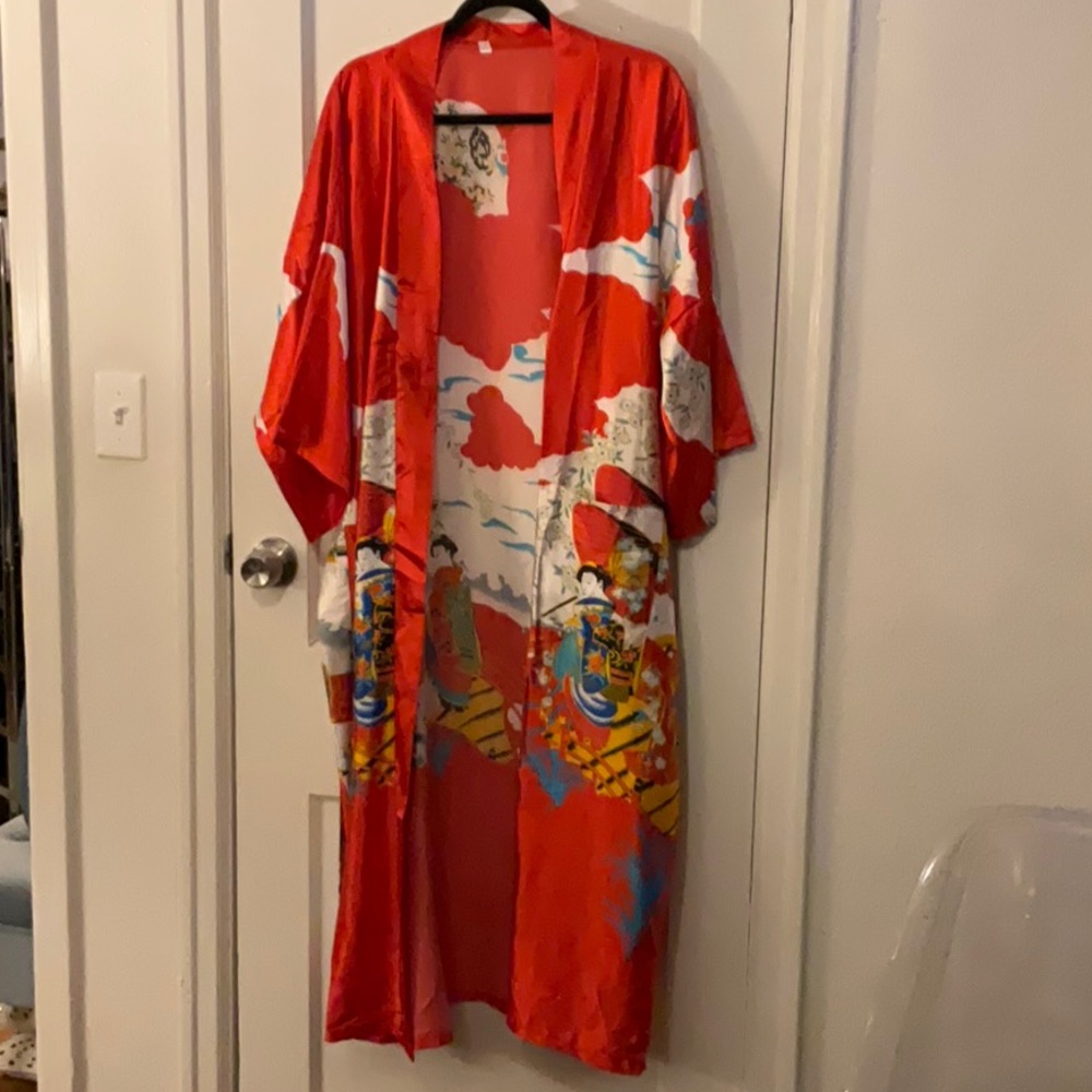 Oriental Duster HAS BEEN WORN! All my items are cleaned!